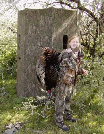 Young girl has a successful turkey hunt