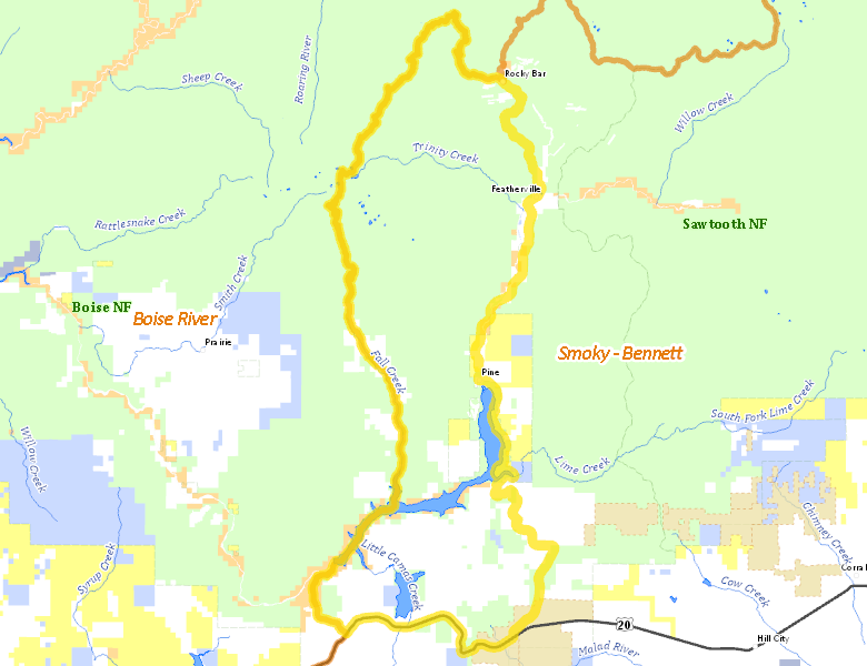 Map of Hunt Area