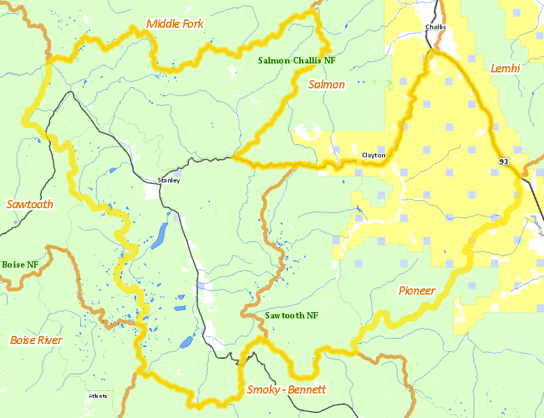 Map of Hunt Area