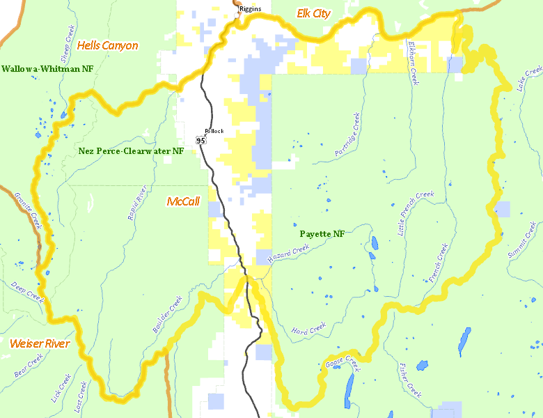 Map of Hunt Area