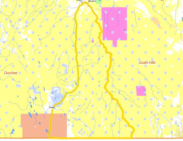 Map of Hunt Area