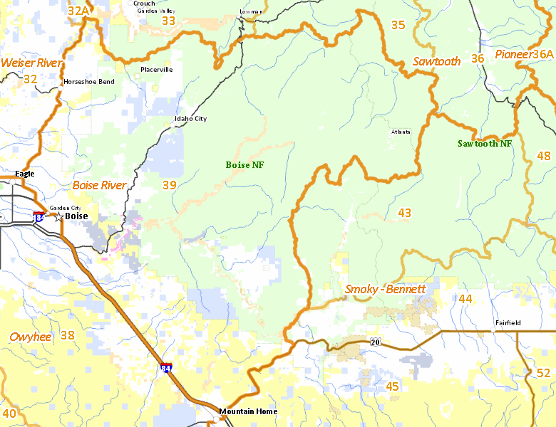 Map of Hunt Area