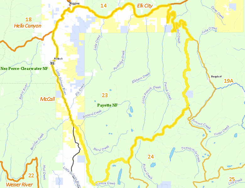 Map of Hunt Area