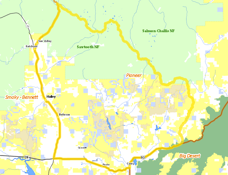 Map of Hunt Area