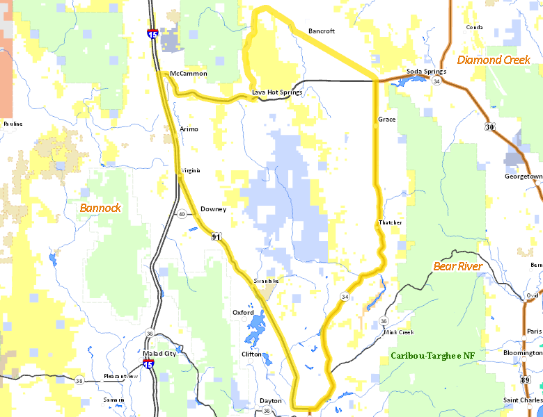 Map of Hunt Area