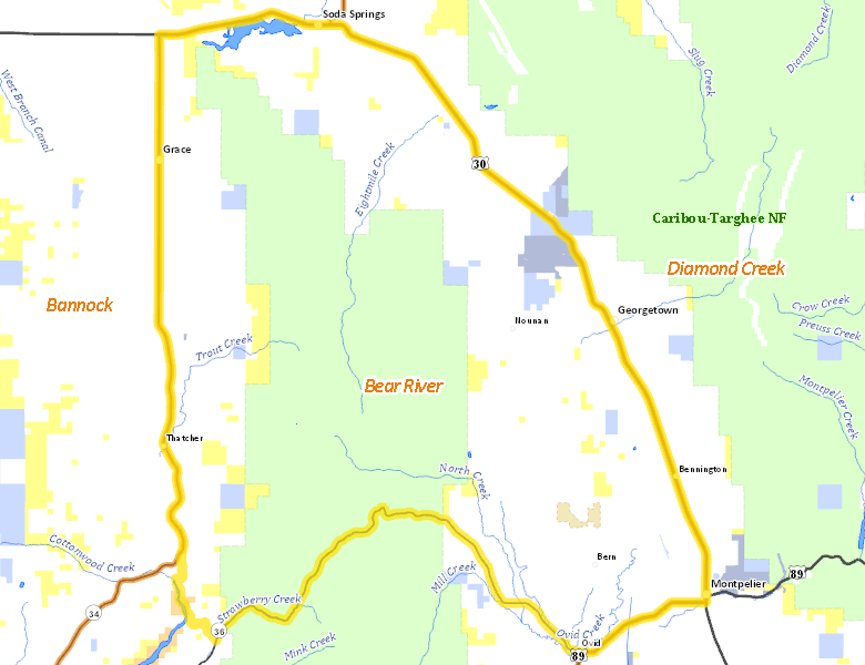 Map of Hunt Area