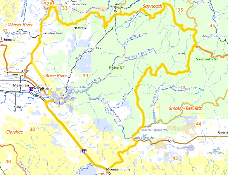 Map of Hunt Area