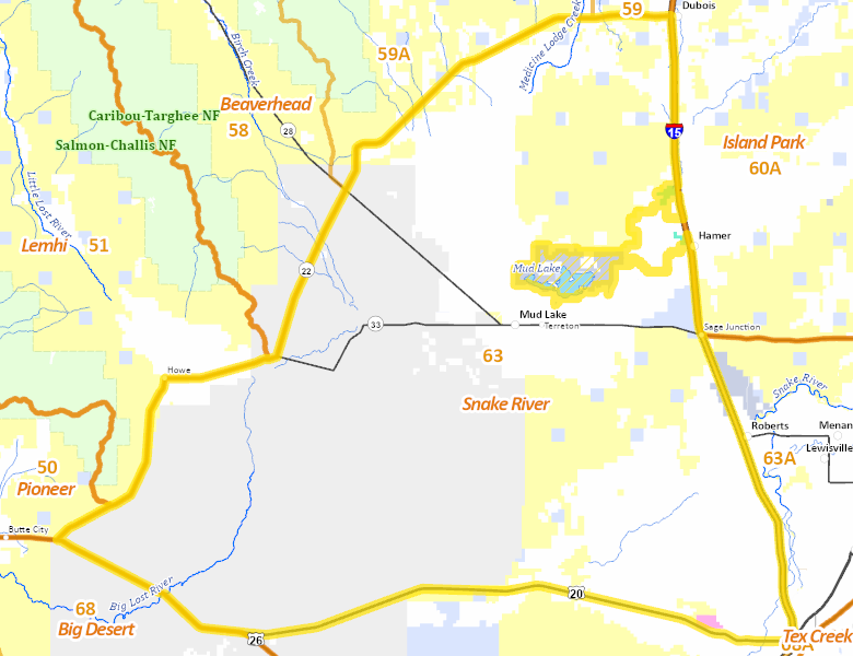 Map of Hunt Area