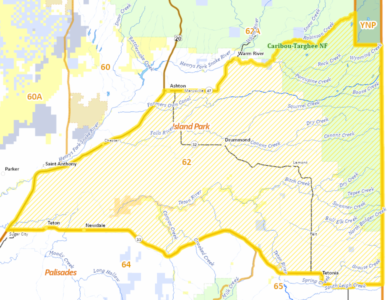 Map of Hunt Area