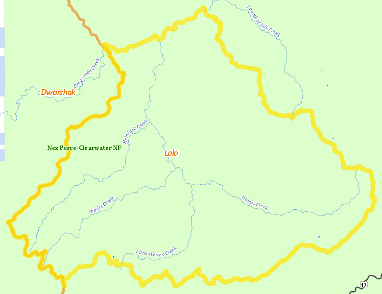 Map of Hunt Area