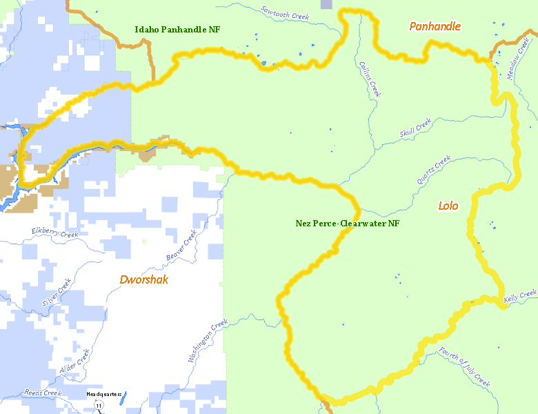 Map of Hunt Area
