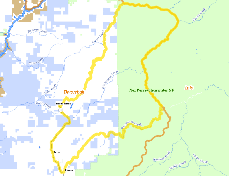 Map of Hunt Area