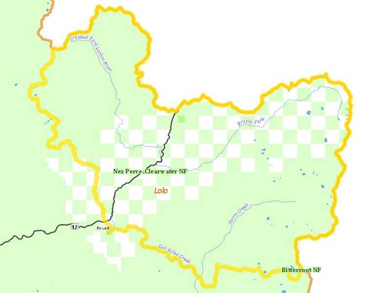 Map of Hunt Area