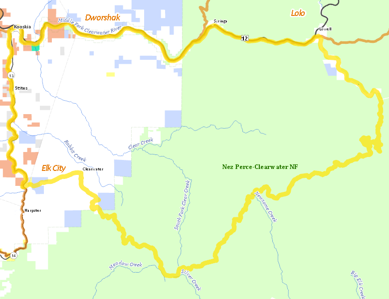 Map of Hunt Area