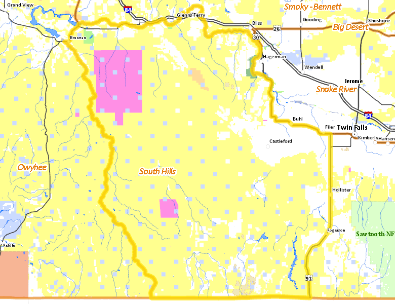 Map of Hunt Area