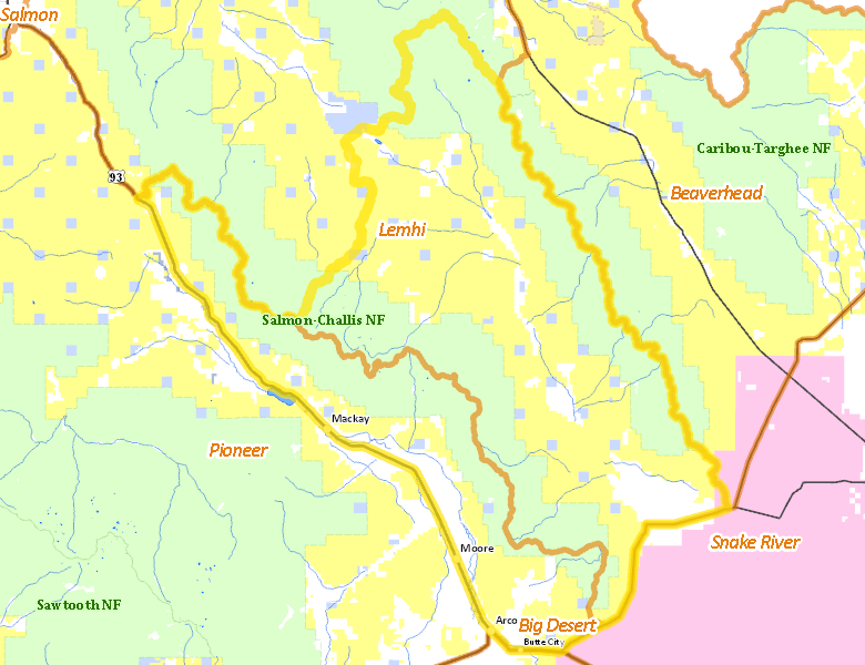 Map of Hunt Area