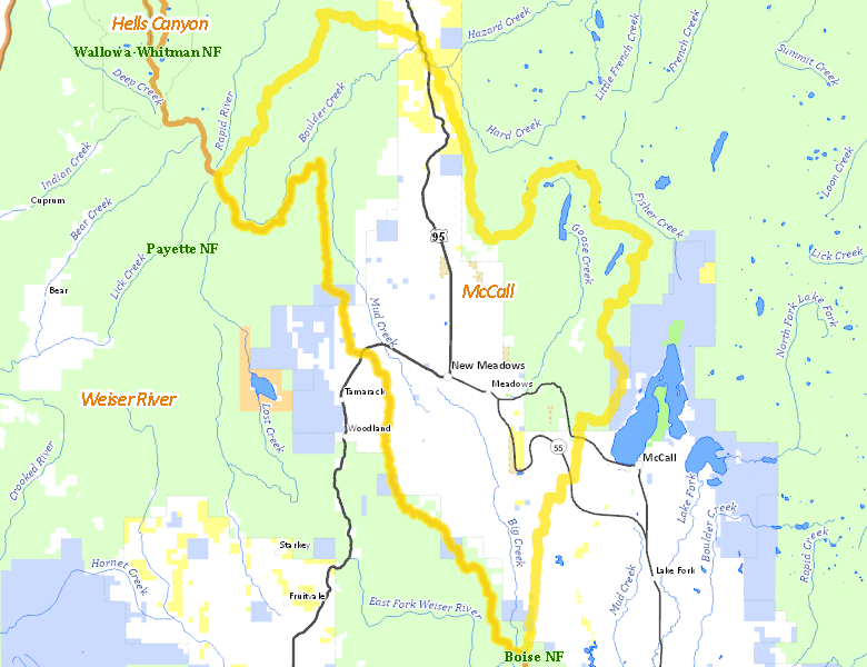 Map of Hunt Area