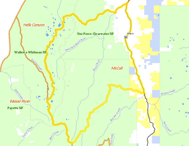 Map of Hunt Area