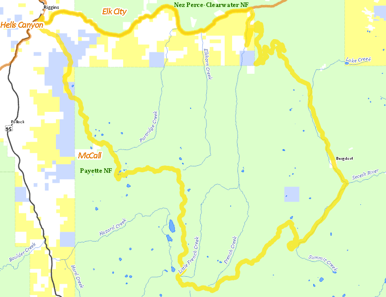 Map of Hunt Area