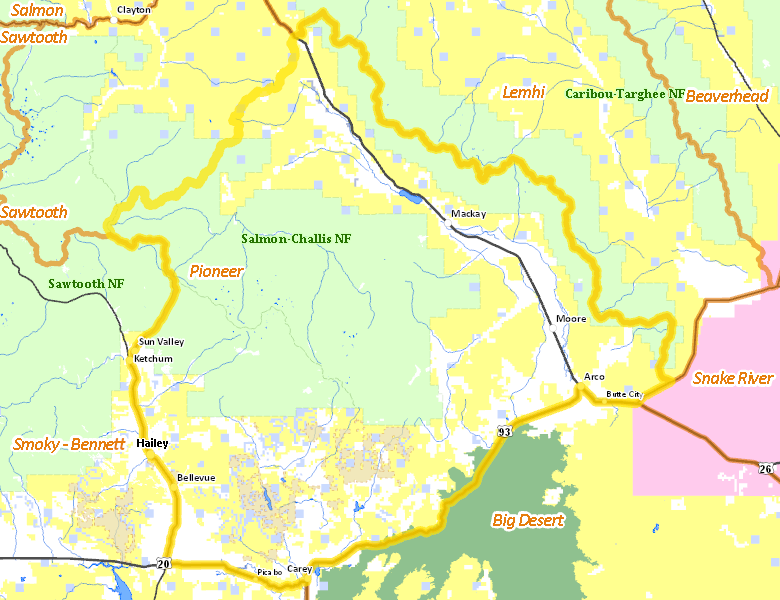 Map of Hunt Area