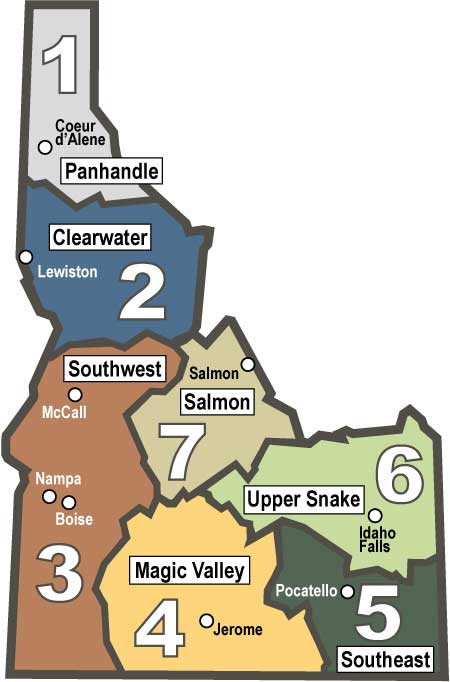  Fish and Game Region Map